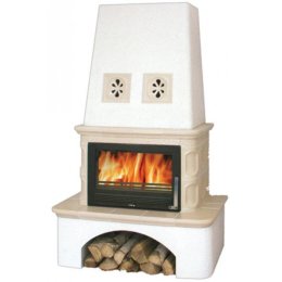 Кафельная печь-камин ABX Laponie (с водным контуром 10 кВт)